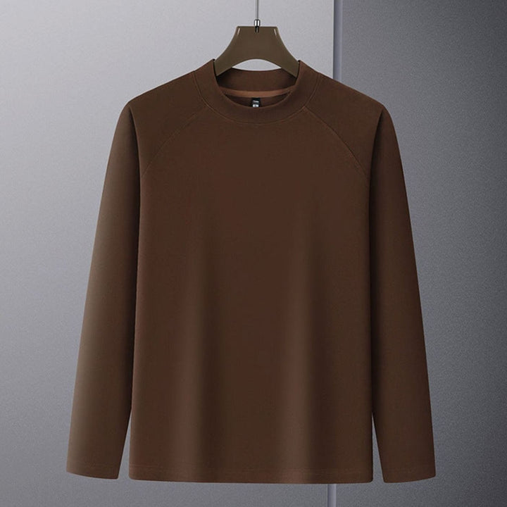 Men's Wool Blend Raglan Sleeve Mockneck Sweater