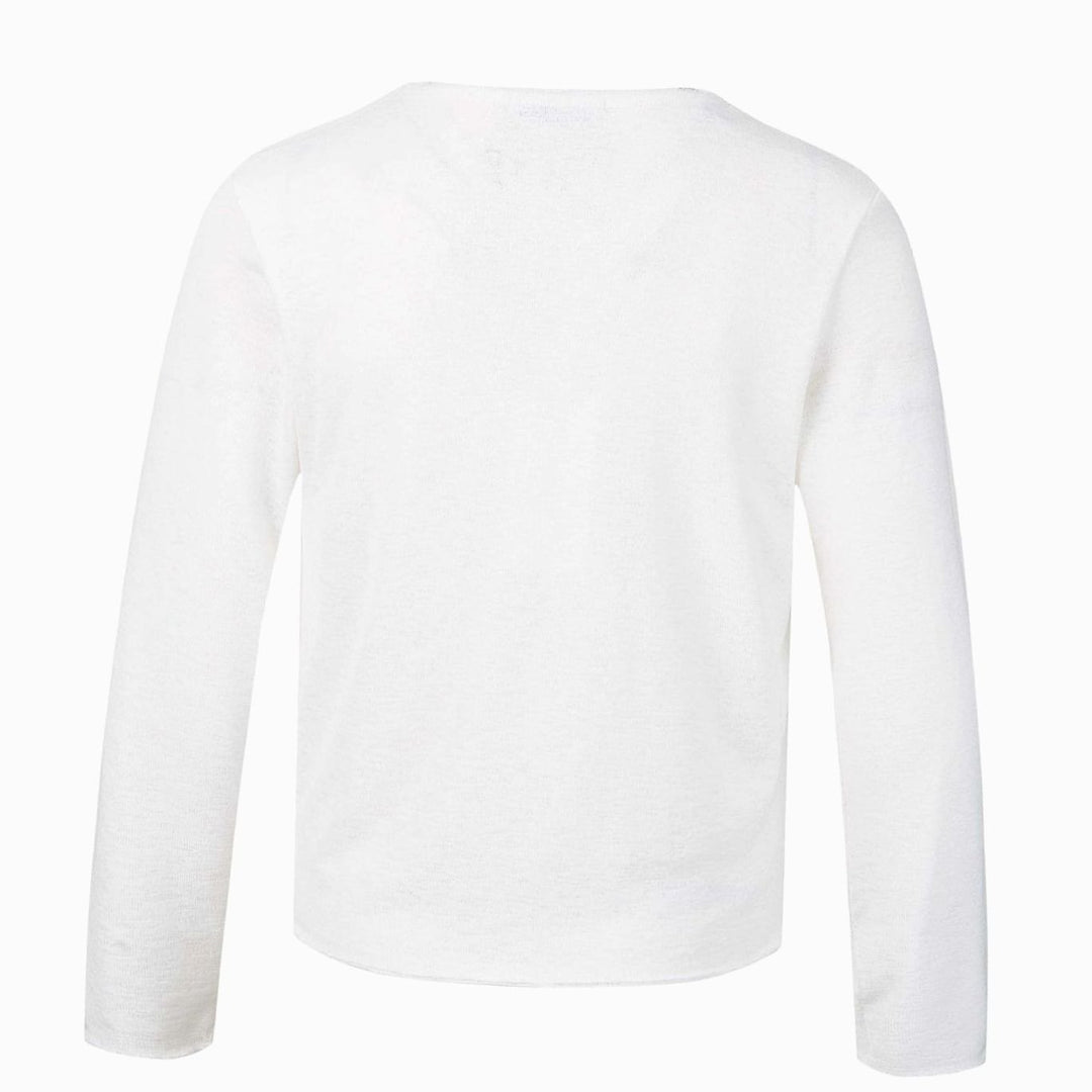 Unisex Crewneck Long-Sleeve Fine Knit Graphic Tee