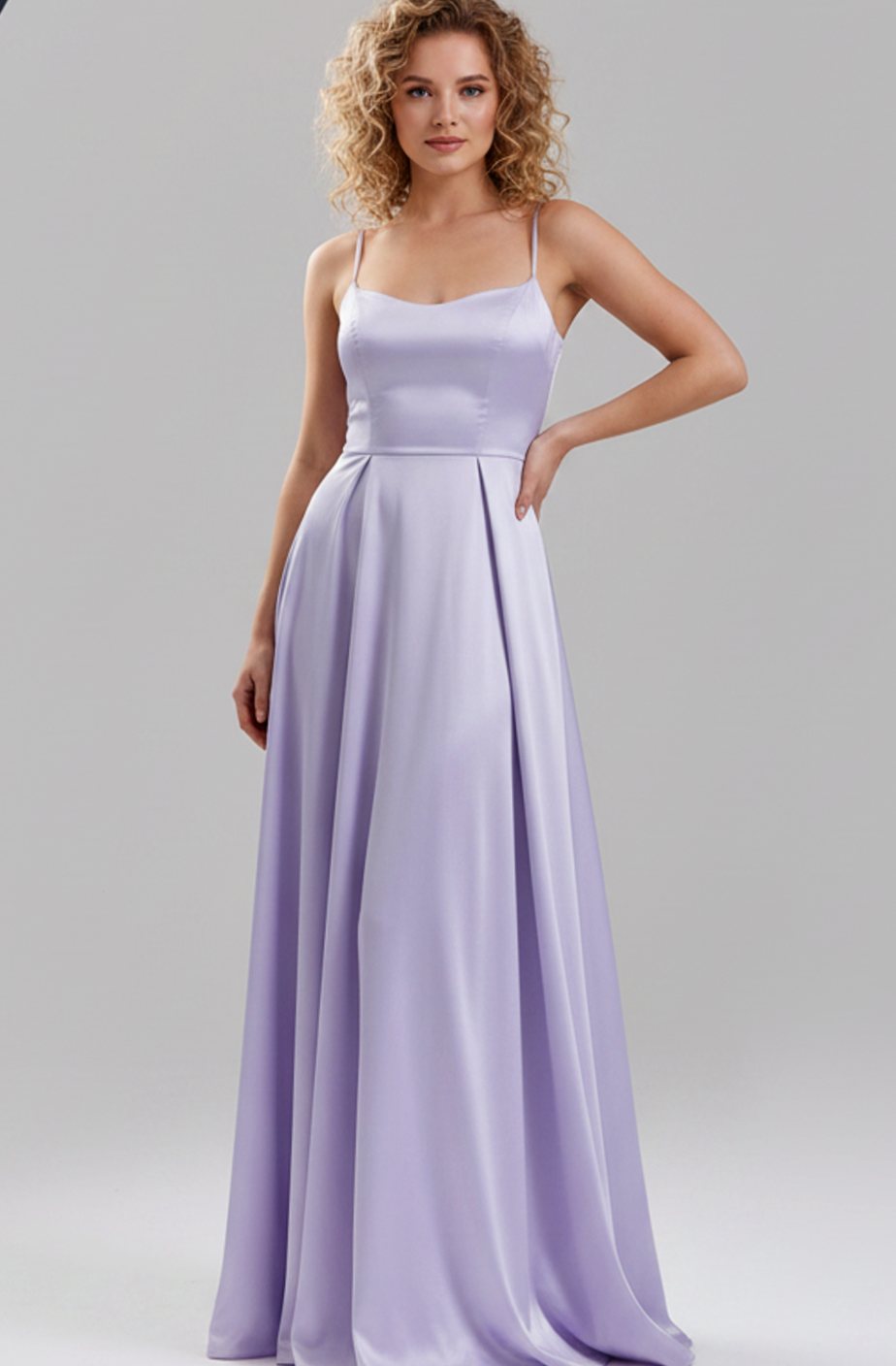 Women's Bridal Corset Gown Spaghetti-Strap Maxi Dress - Lilac