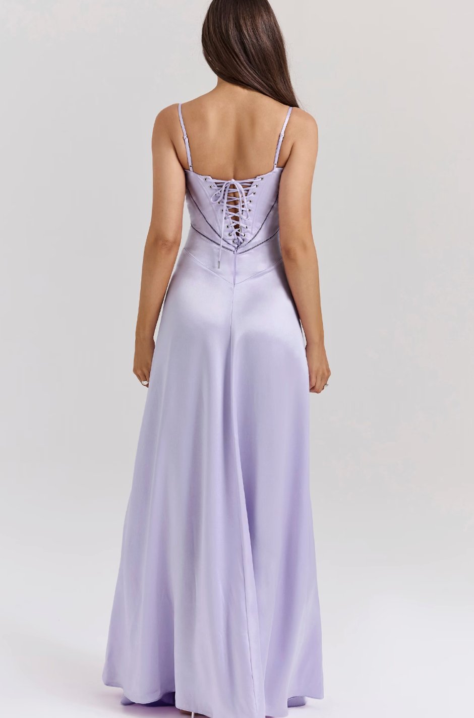 Women's Bridal Corset Gown Spaghetti-Strap Maxi Dress