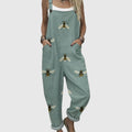Amelia | Women's Bumblebee Print Relaxed-Fit Bib Overall Jumpsuit