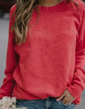 Camila | Women's Casual Crewneck Cotton Blend Pullover Sweatshirt