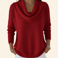 Harper | Women's Cowl-Neck Relaxed-Fit Long-Sleeve Knit Sweater