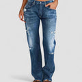 Evelyn | Women's Distressed Bootcut Low-Rise Straight Leg Jeans