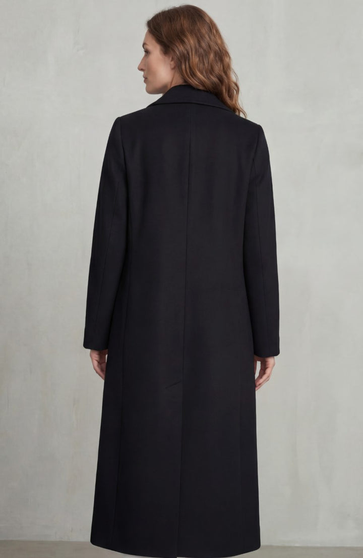 Women's Double-Breasted Wool Blend Long Maxi Coat