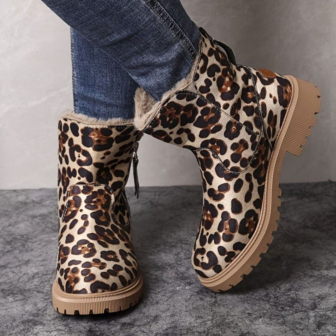 Women's Faux-Suede Fur-Lined Side-Zip Winter Snow Boots