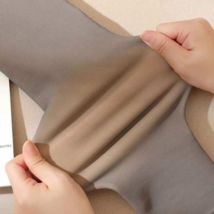Women's Fleece-Lined Nylon Thermal Tights