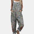 Victoria | Women's Floral Print Relaxed-Fit Adjustable-Strap Overalls