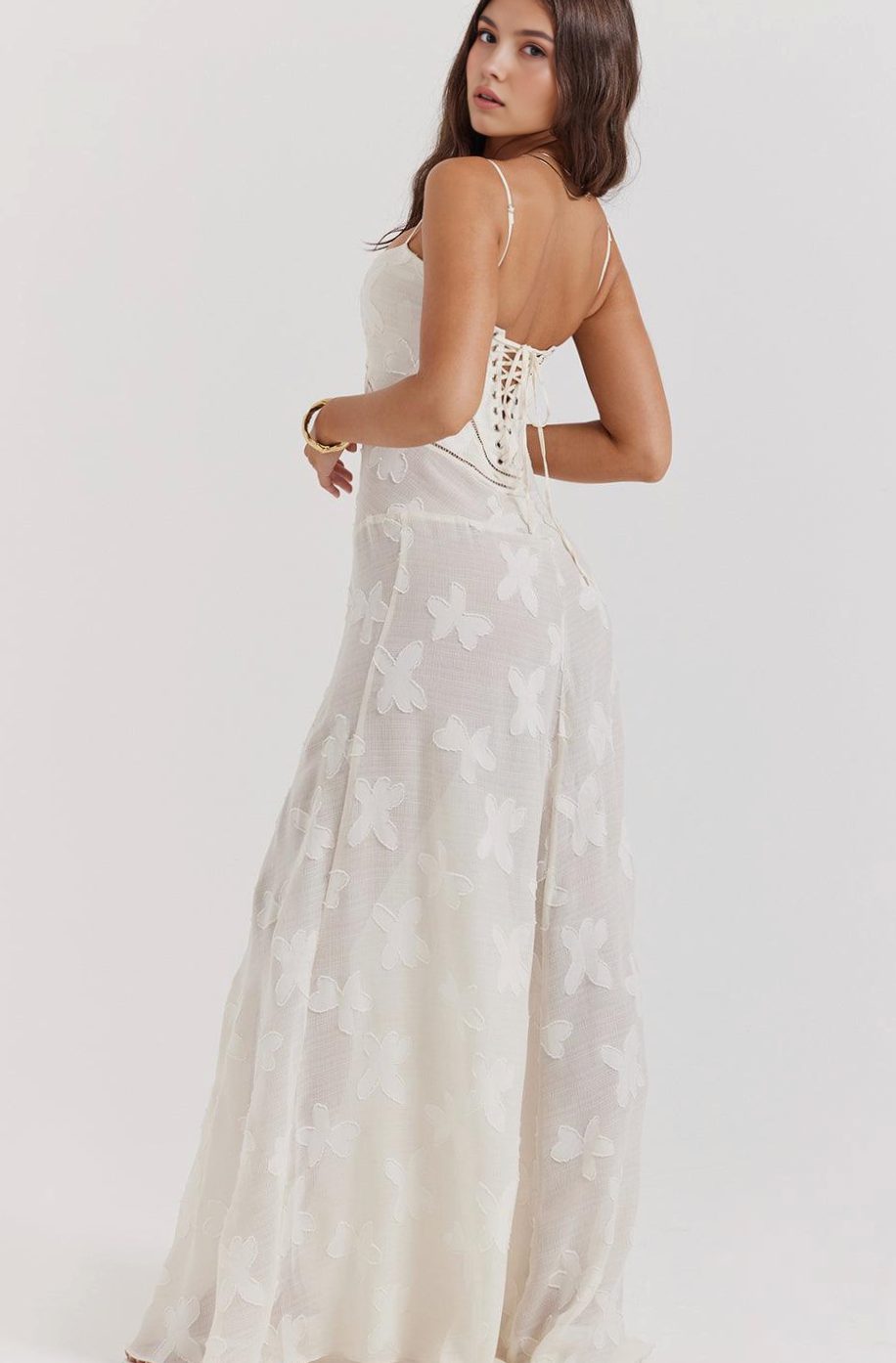 Women's Floral Sweetheart-Neck Spaghetti-Strap Isla Maxi Dress