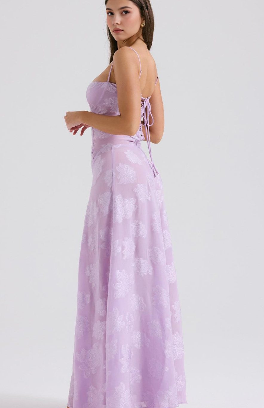 Women's Floral Sweetheart-Neck Spaghetti-Strap Isla Maxi Dress