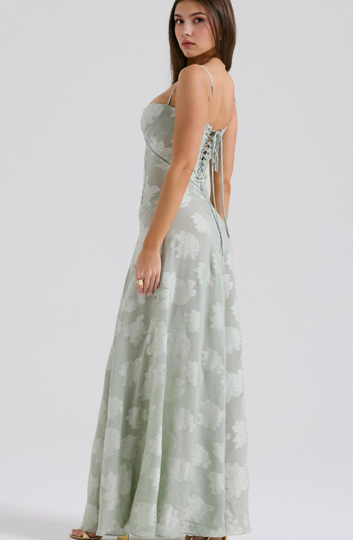 Women's Floral Sweetheart-Neck Spaghetti-Strap Isla Maxi Dress