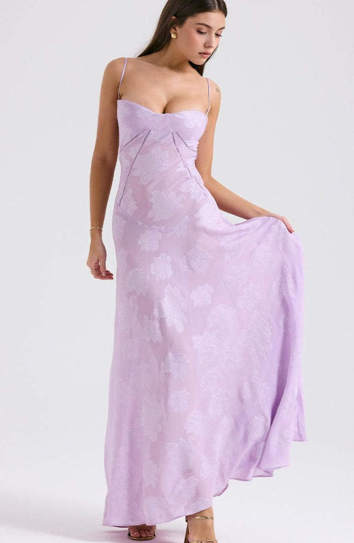 Women's Floral Sweetheart-Neck Spaghetti-Strap Isla Maxi Dress