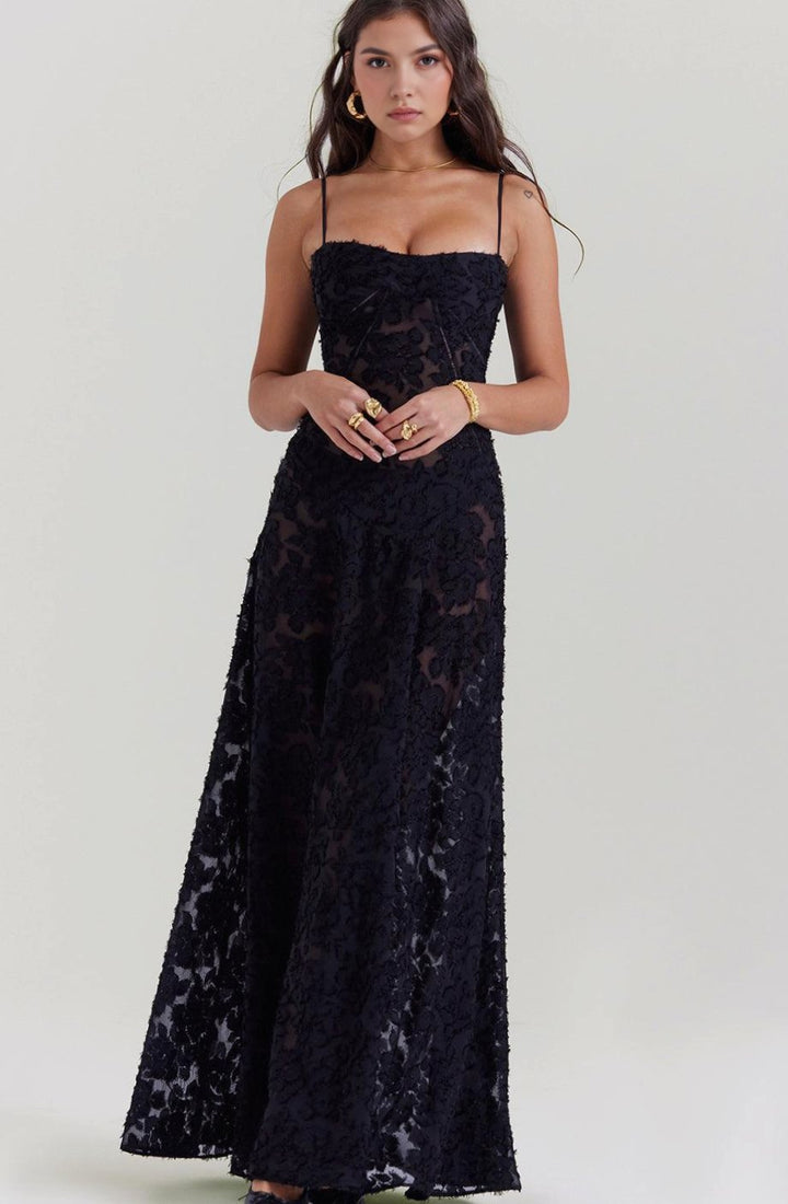 Women's Floral Sweetheart-Neck Spaghetti-Strap Isla Maxi Dress