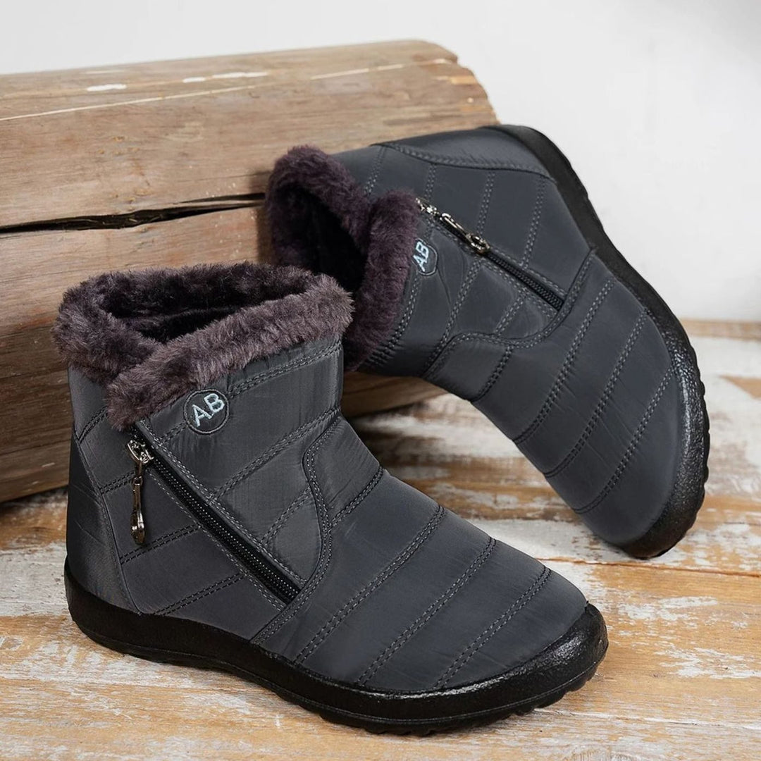 Women's Fur-Lined Zip-Up Winter Snow Ankle Boots
