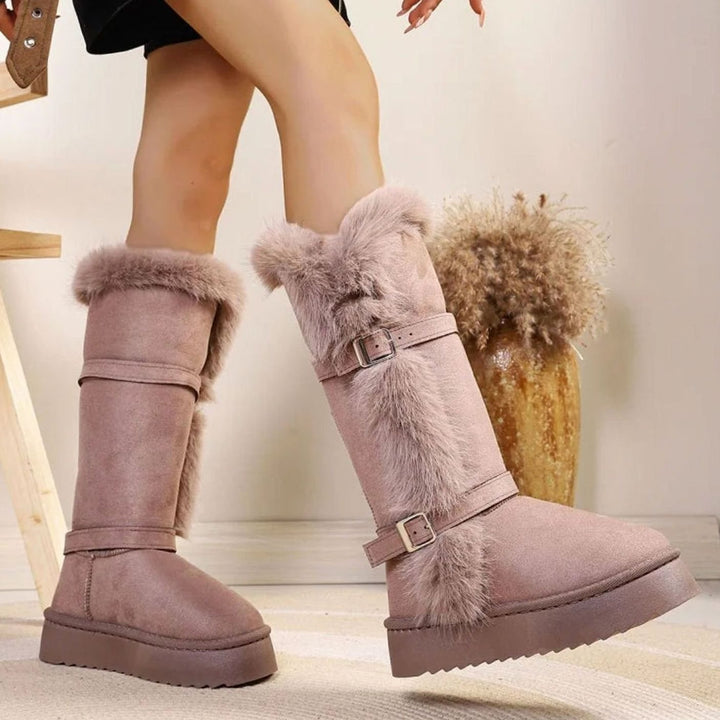 Women's Fur-Trim Chunky Platform Mid-Calf Snow Boots