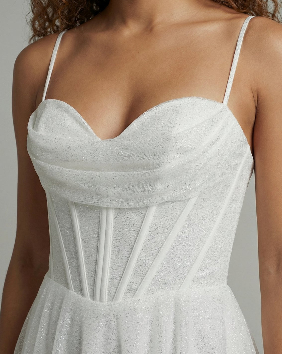 Women's Glitter Corset Bodice A-Line Bridal Ball Gown