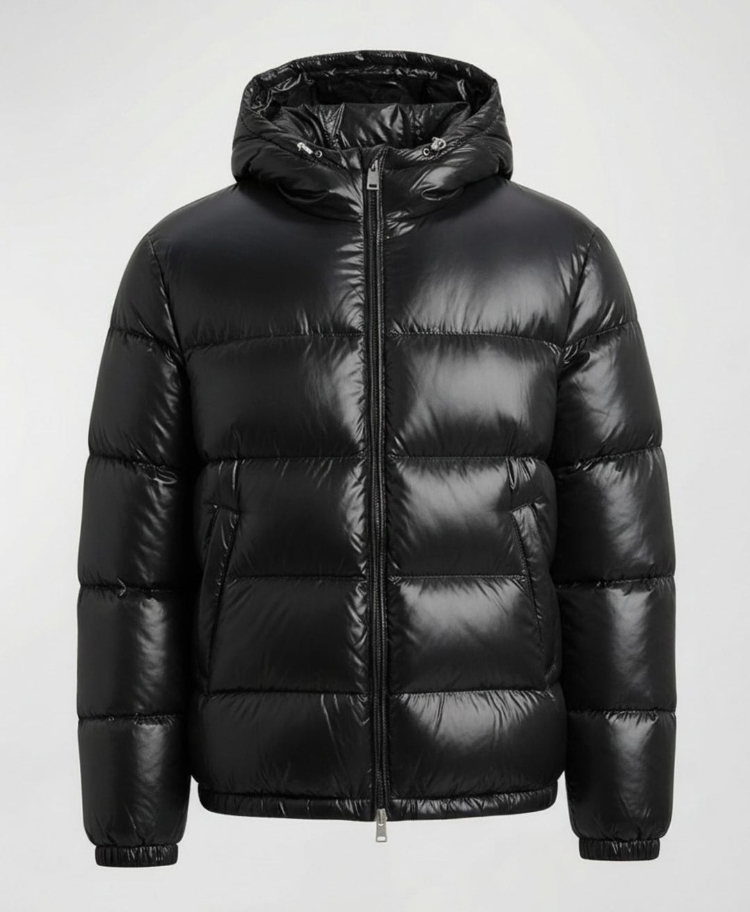 Women's Glossy Hooded Quilted Puffer Jacket