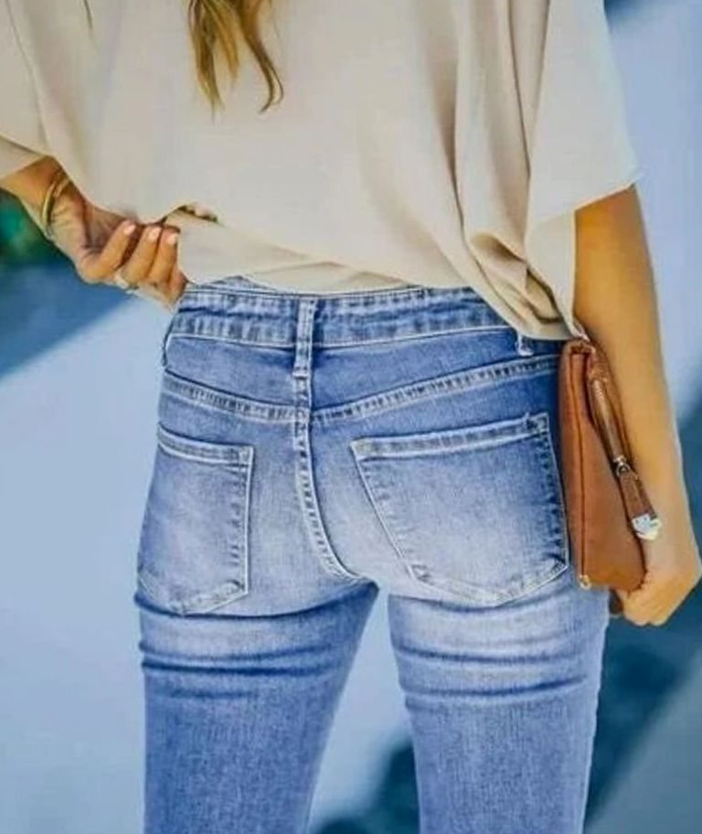 Women's High-Waist Button-Fly Flare Jeans Vintage Wash