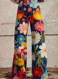 Olivia | Women's High-Waist Floral Wide-Leg Boho Palazzo Pants