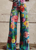 Sophia | Women's High-Waist Floral Wide-Leg Pants