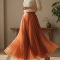 Charlotte | Women's High-Waist Pleated Midi Skirt Flowy A-Line