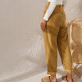 Olivia | Women's High-Waist Relaxed-Fit Corduroy Pants Rolled Cuff