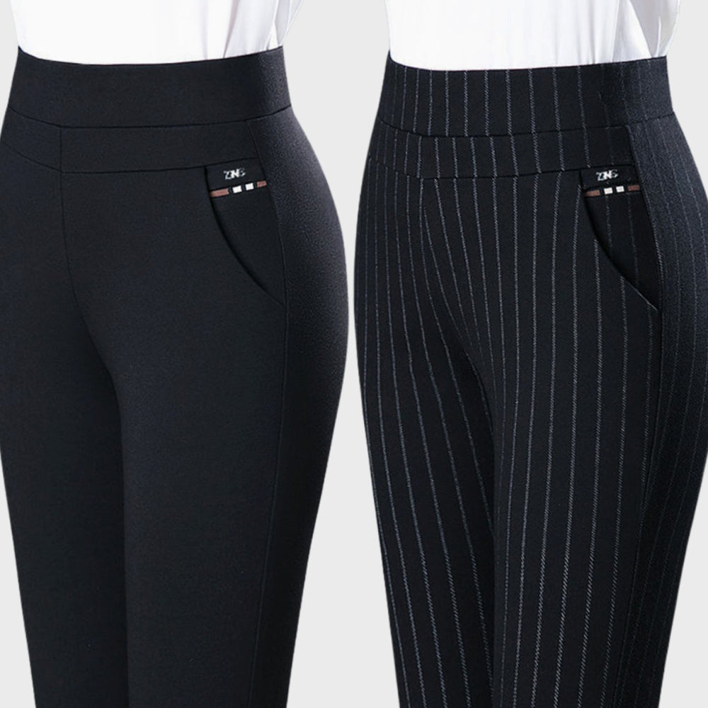 Women's High-Waist Stretch Slim-Fit Tapered Pants