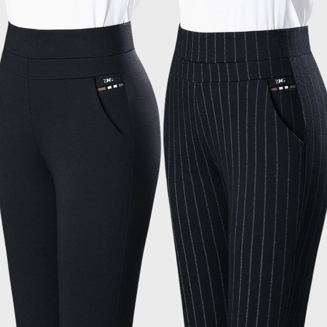 Women's High-Waist Stretch Slim-Fit Tapered Pants