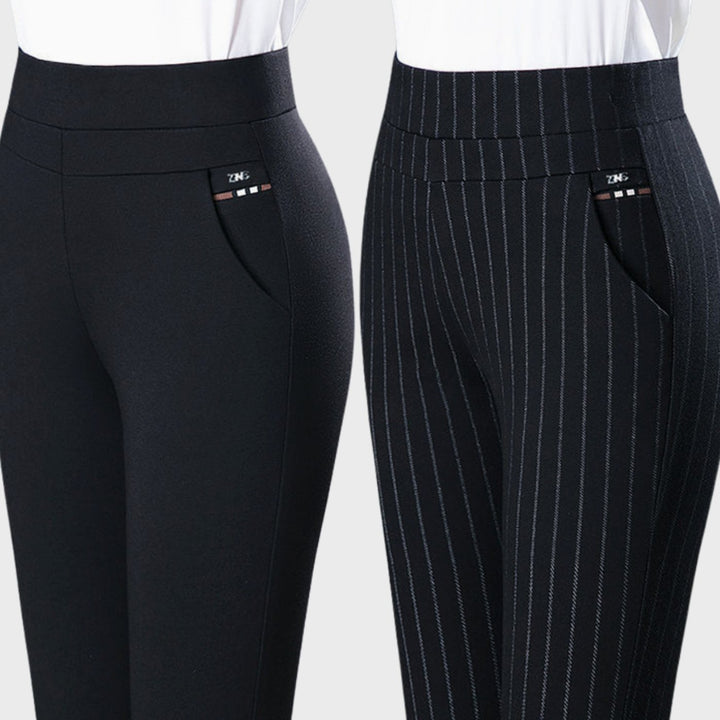 Women's High-Waist Stretch Slim-Fit Tapered Pants