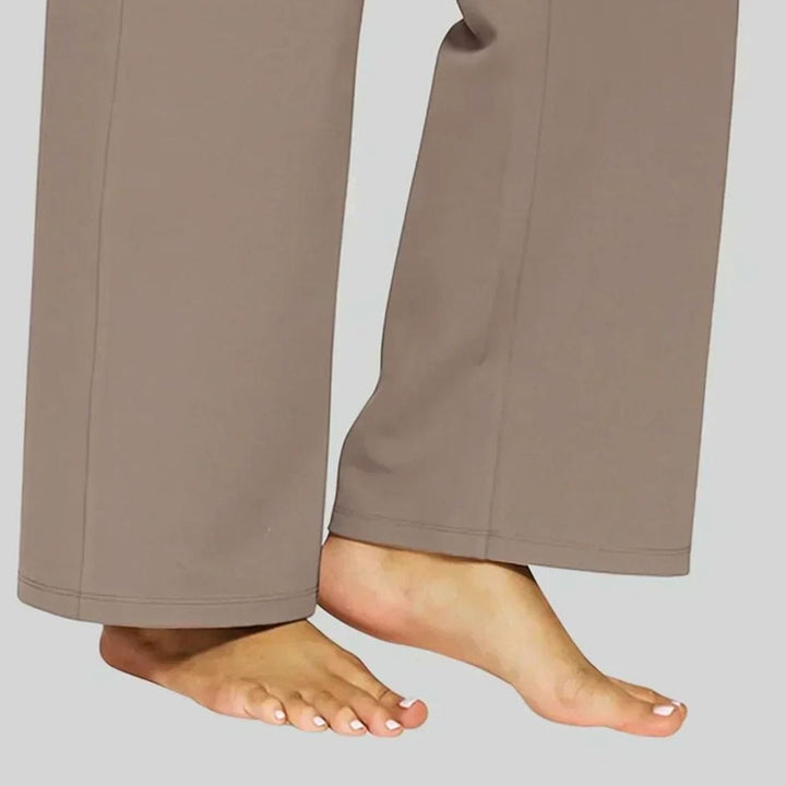 Women's High-Waist Wide Leg Pants with Side Pockets