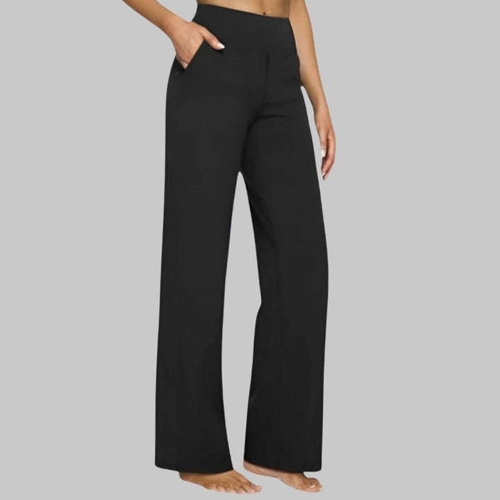 Women's High-Waist Wide Leg Pants with Side Pockets