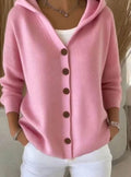 Isabella | Women's Hooded Button-Front Knit Cardigan Sweater