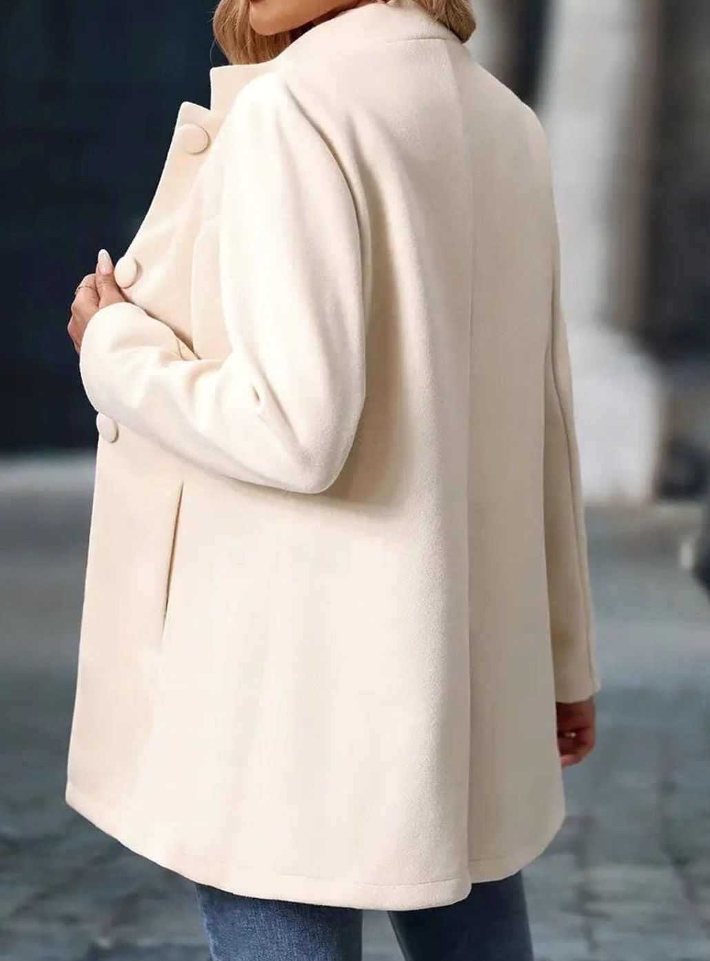 Women's Longline Open-Front Collarless Structured Blazer
