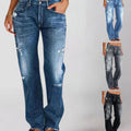 Sophia | Women's Low-Rise Wide Leg Distressed Baggy Jeans