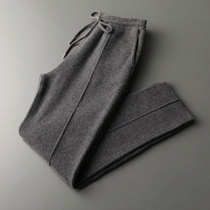 Women's Merino Wool Drawstring Jogger Pants - Dark Gray