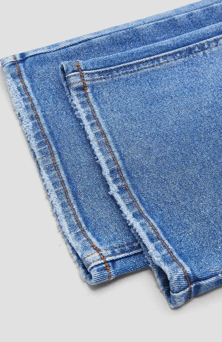 Women's Mid-Rise Wide Leg Straight-Fit Jeans