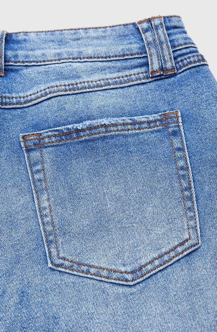 Women's Mid-Rise Wide Leg Straight-Fit Jeans