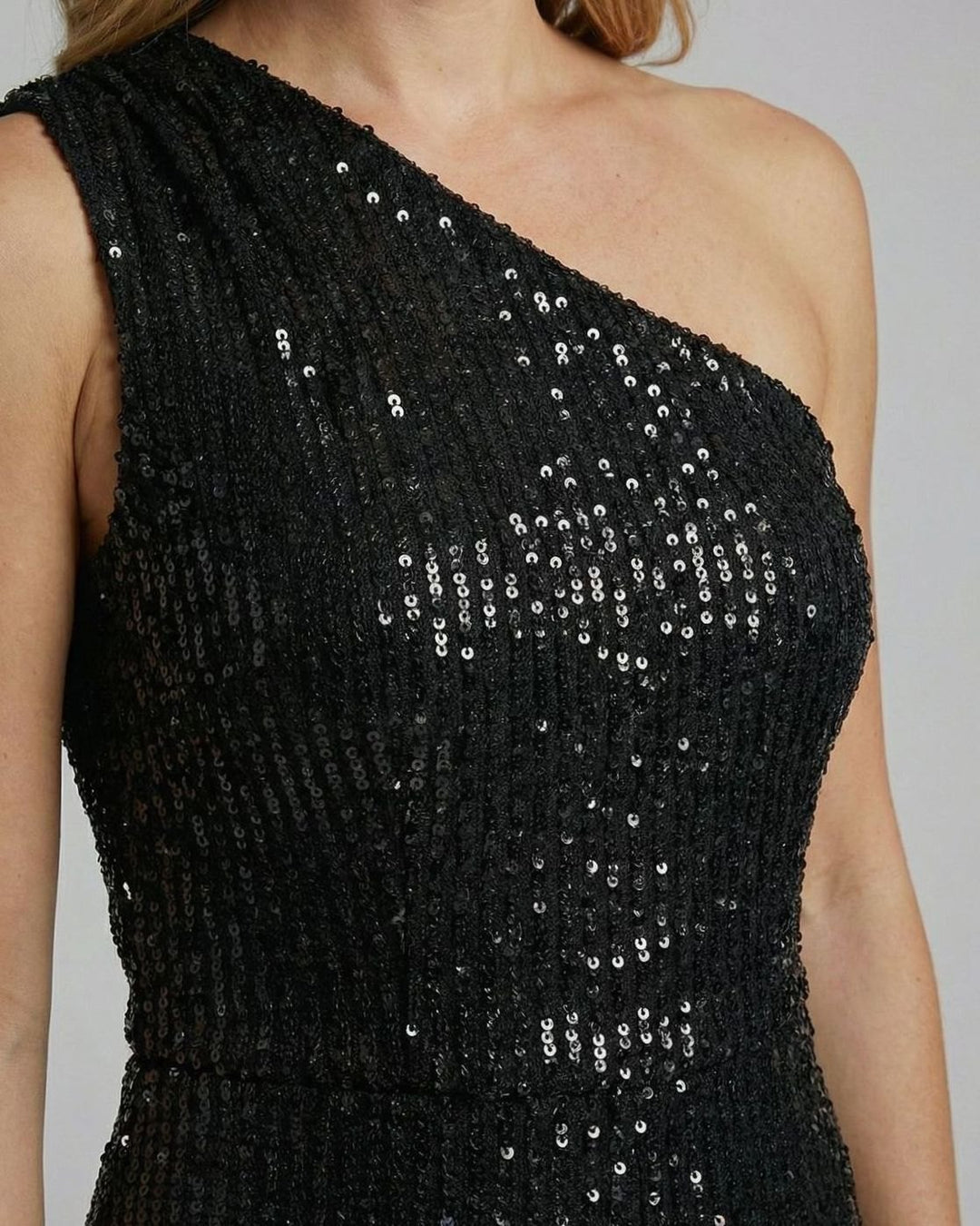 Women's One-Shoulder Sequin Wide-Leg Jumpsuit