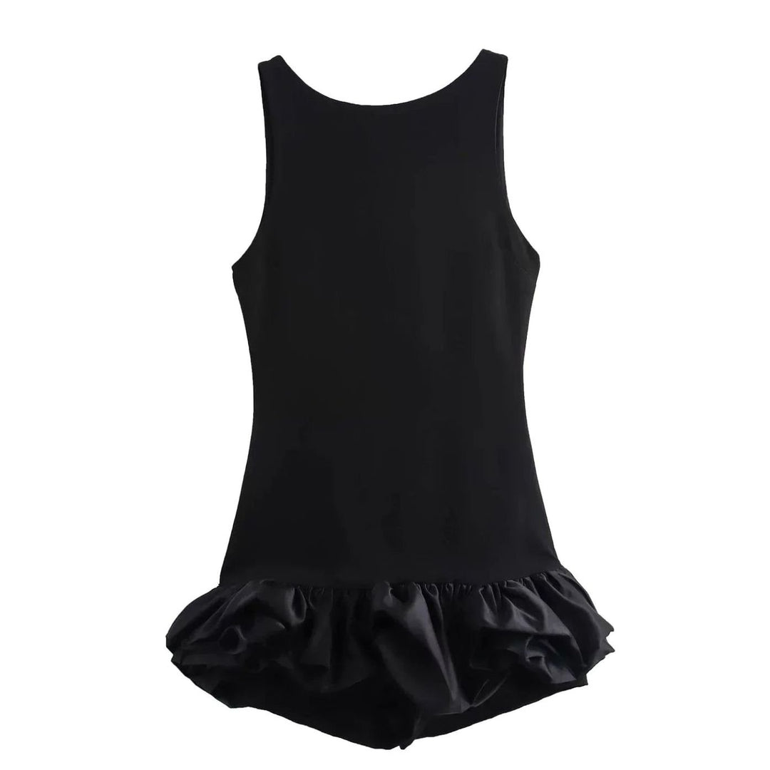 Women's Open-Back Ruffled Mini Dress