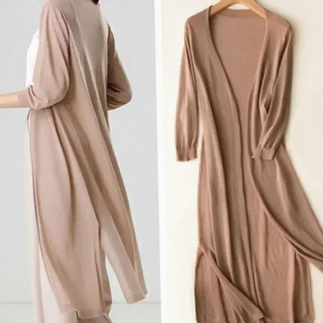Women's Open-Front Lightweight Long Cardigan Sweater