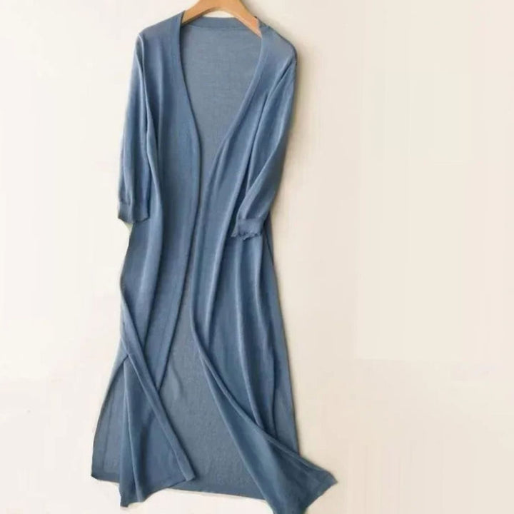 Women's Open-Front Lightweight Long Cardigan Sweater