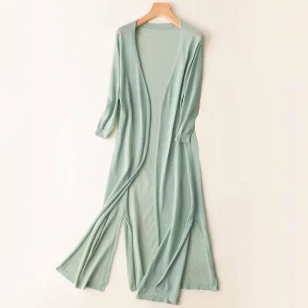 Women's Open-Front Lightweight Long Cardigan Sweater