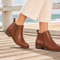 Camila | Women's Orthopedic Side-Zip Low-Heel Ankle Boots