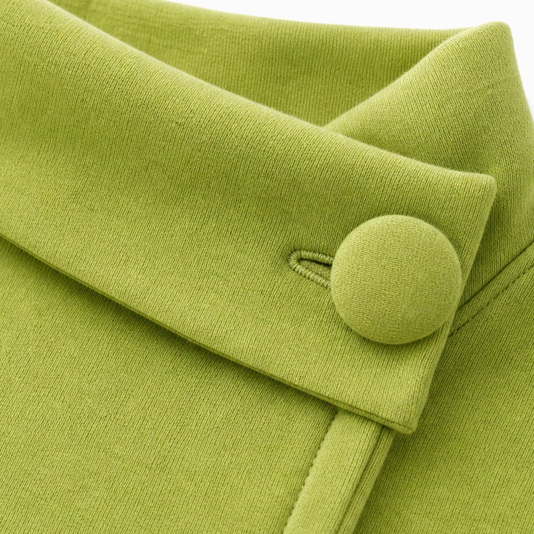 Women's Oversized Cowl Neck Button Asymmetric Pullover Sweatshirt