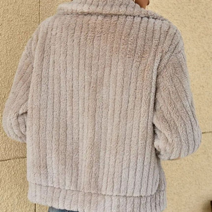 Women's Oversized Fluffy Zip-Up Sherpa Cardigan Jacket