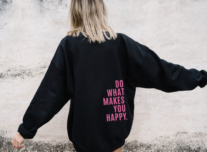 Women's Oversized Graphic Crewneck Sweatshirt Positive Message