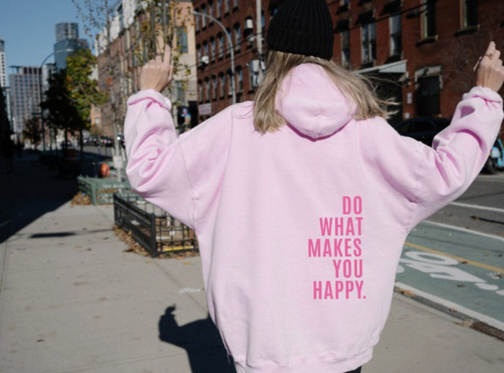 Women's Oversized Graphic Crewneck Sweatshirt Positive Message