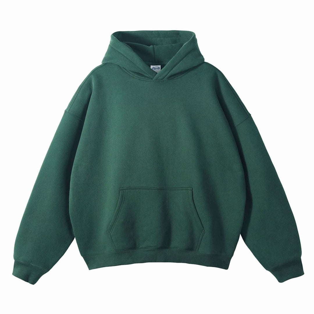 Women's Oversized Organic Cotton Fleece-Lined Pullover Hoodie - Eden Green Raglan-Sleeve Sweatshirt