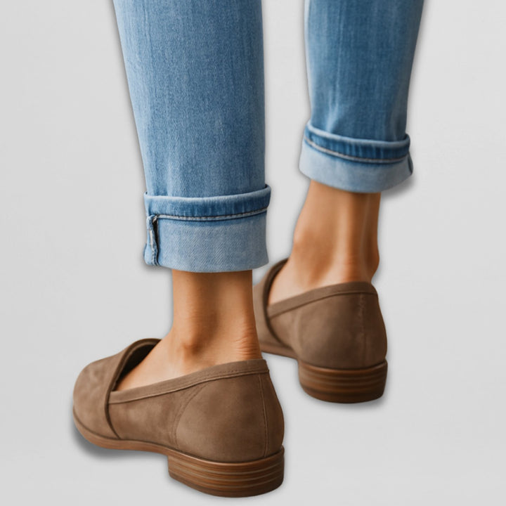 Women's Pointed-Toe Penny Slip-On Suede Loafers