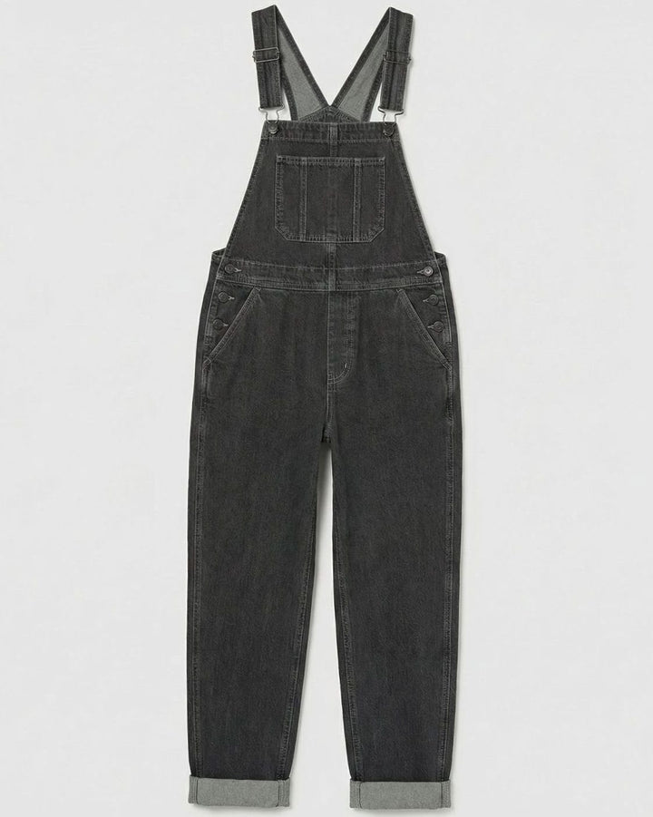 Women's Relaxed-Fit Cross-Back Denim Overalls